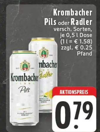 Edeka Krombacher pils oder radler Angebot
