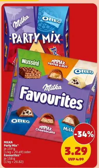 PENNY Milka party mix oder favourites Angebot