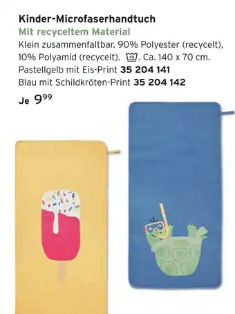 Tchibo Kinder-microfaserhandtuch Angebot