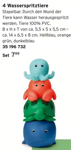 Tchibo 4 wasserspritztier Angebot
