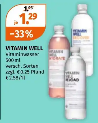 Müller Vitamin well vitaminwasser Angebot