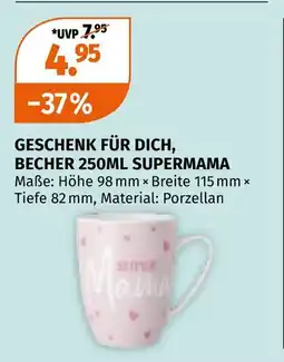 Müller Geschenk für dich becher 250ml supermama Angebot