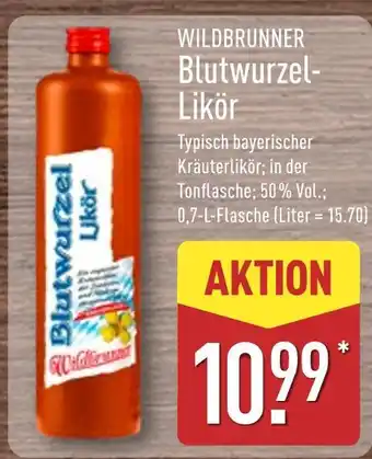 Aldi Nord Wildbrunner blutwurzelllikör Angebot