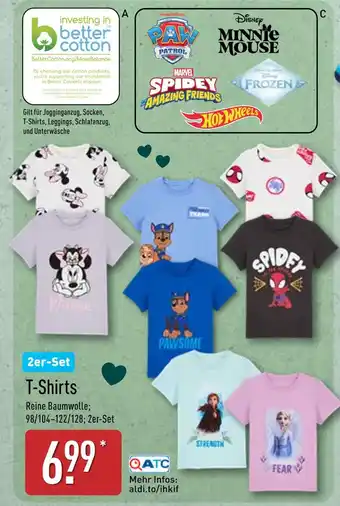 Aldi Nord Disney, nickelodeon, marvel t-shirts Angebot