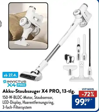 Aldi Nord Invictus akku-staubsauger x4 pro, 13-tlg Angebot