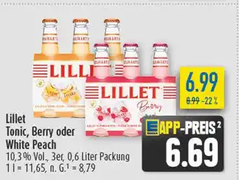 diska Lillet tonic, berry oder white peach Angebot