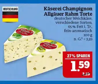 Marktkauf Käserei champignon allgäuer rahm torte Angebot