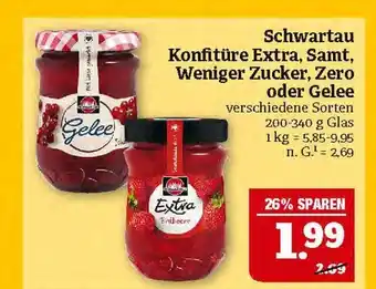 Marktkauf Schwartau konfitüre extra, samt, weniger zucker, zero oder gelee Angebot