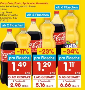 Netto Marken-Discount Coca-cola coca-cola, fanta, sprite oder mezzo mix Angebot