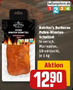 REWE Butcher's Barbecue Puten-Minuten Schnitzel Angebot