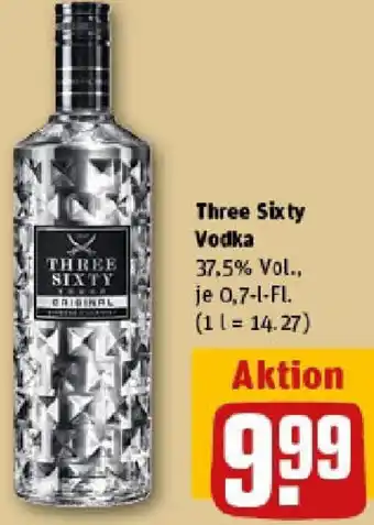 REWE Three Sixty Vodka Angebot