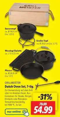 Lidl GRILLMEISTER Dutch Oven Set, 7-tlg Angebot