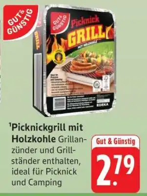 Edeka Picknickgrill mit Holzkohle Angebot