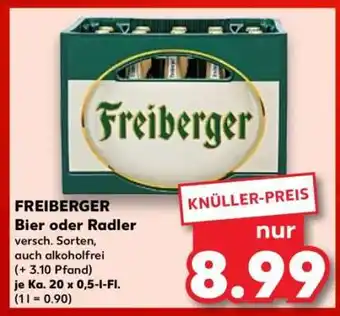 Kaufland FREIBERGER Bier oder Radler Angebot