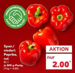 Kaufland Span./ niederl. Paprika rot Angebot