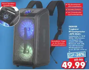 Kaufland DENVER Tragbarer BT-Lautsprecher BPS-356 Angebot