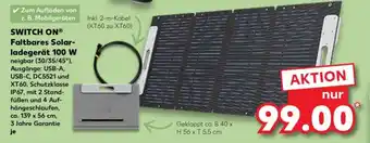 Kaufland SWITCH ON Faltbares Solarladegerät 100 W Angebot