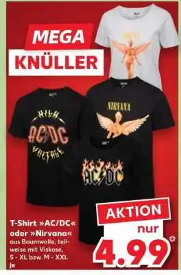 Kaufland T-Shirt AC/DC oder Nirvana Angebot