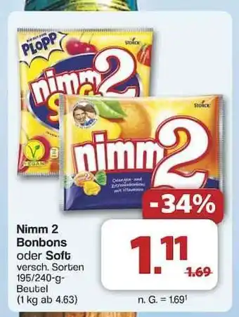 Famila Nord Ost Nimm 2 Bonbons oder Soft Angebot