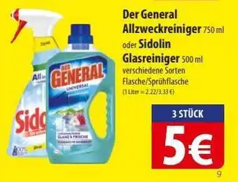 Famila Nord Ost Der General Allzweckreiniger oder Sidolin Glasreiniger Angebot