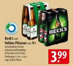 Famila Nord Ost Beck's oder Veltins Pilsener oder V+ Angebot