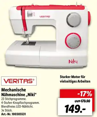 Lidl Veritas Mechanische Nähmaschine Niki Angebot