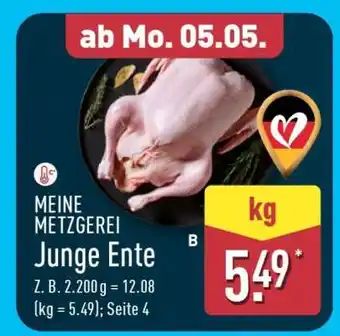 Aldi Nord MEINE METZGEREI Junge Ente Angebot