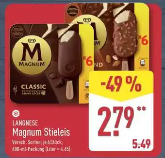 Aldi Nord LANGNESE Magnum Stieleis Angebot