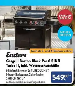 Aldi Nord Gasgrill Boston Black Pro 6 SIKR Turbo II, inkl. Wetterschutzhülle Angebot