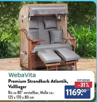 Aldi Nord Premium Strandkorb Atlantik, Vollieger Angebot