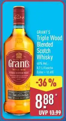 Aldi Nord GRANT'S Triple Wood Blended Scotch Whisky Angebot