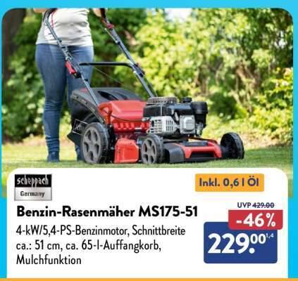 Support Lame Tondeuse Tondeuse à Gazon Thermique Scheppach MS171-51 - Jardin & Plantes Lame Tondeuse 51 Cm