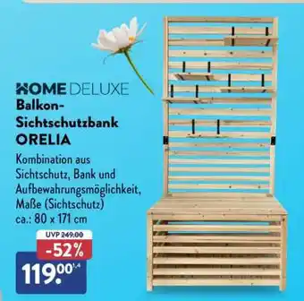 Aldi Nord Balkon-Sichtschutzbank ORELIA Angebot