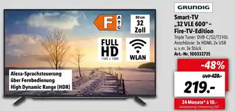 Lidl Grundig Smart TV 32 VLE 600 Fire TV Edition Angebot