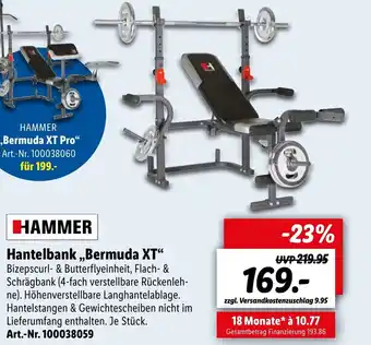 Lidl Hammer Hantelbank Bermuda XT Angebot