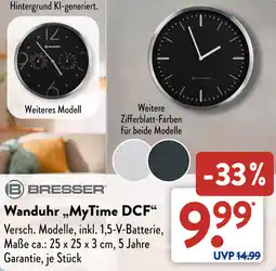 Aldi Süd BRESSER Wanduhr „MyTime DCF" Angebot