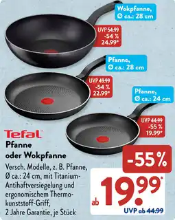 Aldi Süd Tefal Pfanne oder Wokpfanne Angebot