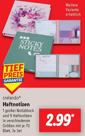 Lidl Crelando Haftnotizen Angebot