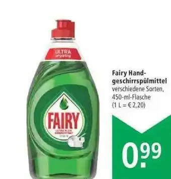 Marktkauf Fairy Handgeschirrspülmittel Angebot