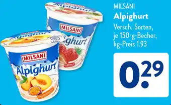 Aldi Süd MILSANI Alpighurt Angebot