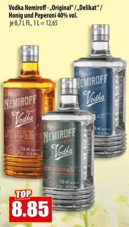 Mix Markt Vodka Nemiroff ,,Original" Angebot