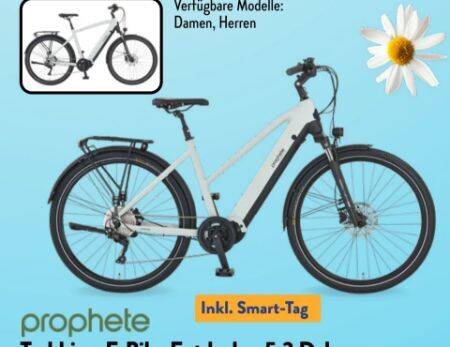 Prophete E-Bike Trekking Entdecker 5.3 Deluxe Angebot bei Aldi Nord