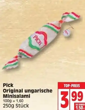 Edeka Pick Original ungarische Minisalami 250g Angebot