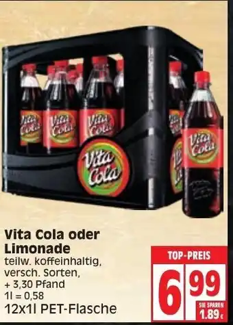 Edeka Vita Cola oder Limonade Angebot