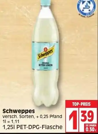 Edeka Schweppes 1,25l Angebot