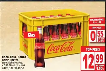 Edeka Coca Cola, Fanta oder sprite Angebot