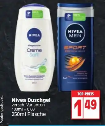 Edeka Nivea Duschgel 250ml Angebot