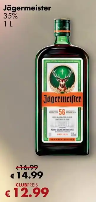 Travel Free Jägermeister 1L Angebot