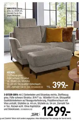Möbel Wallach 3-sitzer-sofa oder hocker Angebot