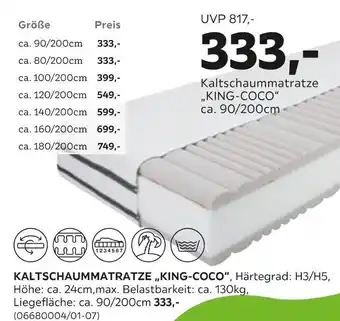 Mömax Kaltschaummatratze „king-coco“ Angebot